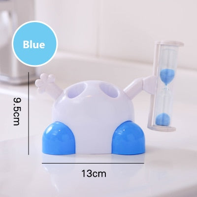 Teeth Brush Holder Hourglass 3 Minutes Timer Sand Watch Clock Kid Children Teeth Brushing Countdown Timing Sandglass SL-YS