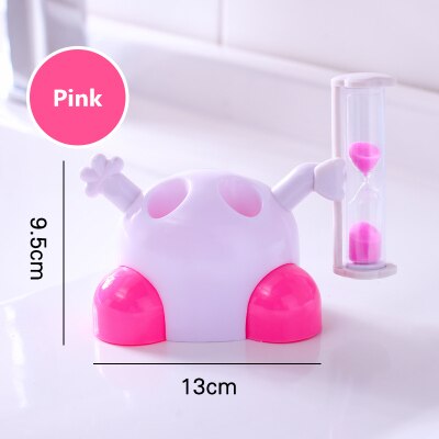 Teeth Brush Holder Hourglass 3 Minutes Timer Sand Watch Clock Kid Children Teeth Brushing Countdown Timing Sandglass SL-YS