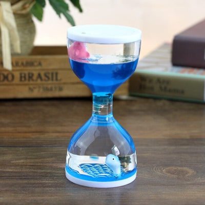 Creative Animal Oil Drop Leak Toy Plastic Funnel Decoration Liquid Hourglass Dynamic Timer Children's Crafts Toys Birthday Gifts