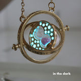 Time-Turner Necklace Pendant Hourglass Necklaces GLOW in the DARK night for boy girl women men necklace Holiday gift