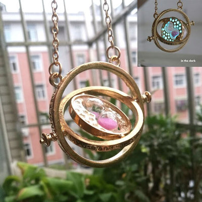 Time-Turner Necklace Pendant Hourglass Necklaces GLOW in the DARK night for boy girl women men necklace Holiday gift