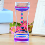 New Floating Color Mix Illusion Timer Liquid Motion Visual Slim liquid Oil Glass Acrylic Hourglass Timer Clock Ornament Desk