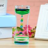 New Floating Color Mix Illusion Timer Liquid Motion Visual Slim liquid Oil Glass Acrylic Hourglass Timer Clock Ornament Desk