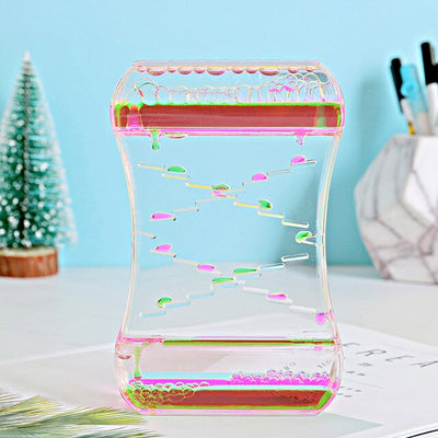 Creative dynamic ladder water drop hourglass time timer Office home bedroom decoration cartoon child children birthday gift