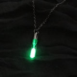 New Fashion Women Men Glowing Luminous Sand Timer Pendant Glass Hourglass Bottle Necklace Jewelry Decorations Gifts