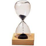 Wood Glass Iron Powder Sand Iron Flowering Magnetic Hourglass 13.5 * 5.5 CM Wooden Seat with Packaging Gifts Home Decor