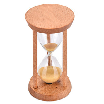 Crystal Hourglass Bamboo timer Colored Sand Standglass Sand Timer 5 /3 Minutes Kitchen Clock Home Decor Gift