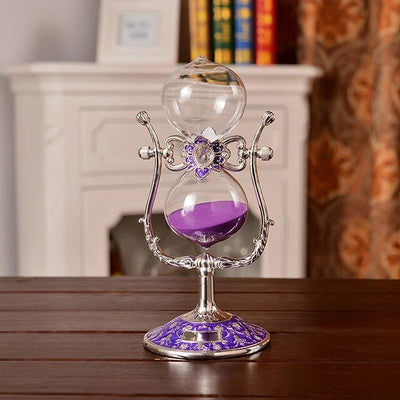 European Classical Hourglass 60 Minute Chaotic  Metal Hd Glass Crafts Birthday Gifts Sand Hourglass