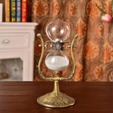 European Classical Hourglass 60 Minute Chaotic  Metal Hd Glass Crafts Birthday Gifts Sand Hourglass