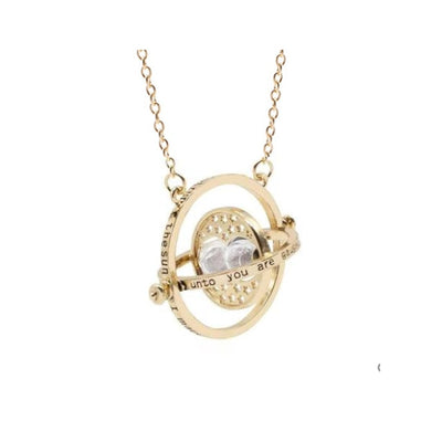 Time hourglass astronomical letter gold necklace for women men Creative Complex Rotating Cosmic pendant necklace fashion jewelry