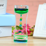 Floating Color Mix Illusion Timer Liquid Motion Visual Slim liquid Oil Glass Acrylic Hourglass Timer Clock Ornament Desk Drop