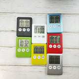 9 Colors Magnet Kitchen Cooking Timers LCD Digital Screen Kitchen Timer Square Cooking Timer Count Up Countdown Alarm 5.3x7cm