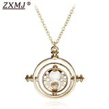 ZXMJ Harried Time timer hourglass necklace pendant Potters astronomical Time Converter Magic School necklaces Movie for Fans New