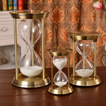 1PC Hourglass Ornaments Desktop Decoration Bathroom Kitchen Sand Clock Kids Toothbrush Gift Craft Tool Metal Timer Office Home