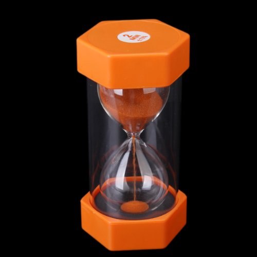 HGHO-Hourglass Sand glass 2 Minutes security and fashionable - Orange