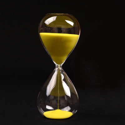 Big deal Large Fashion Yellow Sand Glass Sandglass Hourglass Timer Clear Smooth Glass Measures Home Desk Decor Xmas Birthday Gif