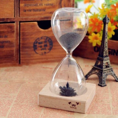 Cheap High Quality Magnetic Timer Sand Hourglass Desktop Home Decoration Iron Fillings present clock New