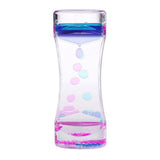 Floating Color Mix Illusion Timer Liquid Motion Visual Slim liquid Oil Glass Acrylic Hourglass Timer Clock Ornament Desk