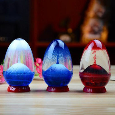 Egg-Shaped Volcanic Liquid Hourglass Oil Sand Timer Sandglass Home Desk Decor