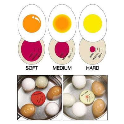 1pcs Egg Changing Timer Yummy Soft Hard Boiled Eggs Cooking Kitchen Eco-Friendly Resin Egg Timer Tools