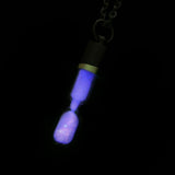 Glow In The Dark hourglass Necklace Glass Pendant Necklace Silver Chain Luminous Jewelry Women Gifts Gem Accessories