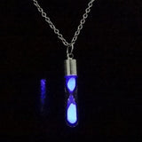 Luminous Hourglass Pendant Necklace Glowing Bead In The Dark  Choker Luminous Stone Accessories Gift Men Women Jewelry