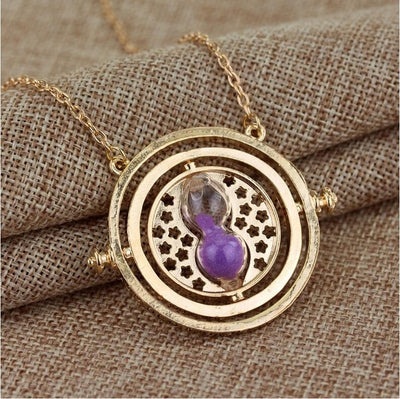 Hourglass time Turner pendant Necklaces Five pointed star hollow fashion movie cosplay jewelry quality Lovely gift free shipping