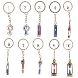 Trendy Sand Timer Hourglass Key Chain Key Ring Keyring Keychain Car Key Bag Purse Hanger