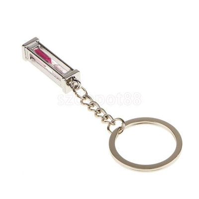 Trendy Sand Timer Hourglass Key Chain Key Ring Keyring Keychain Car Key Bag Purse Hanger