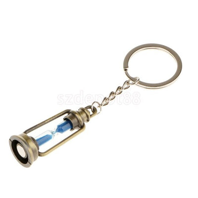 Trendy Sand Timer Hourglass Key Chain Key Ring Keyring Keychain Car Key Bag Purse Hanger