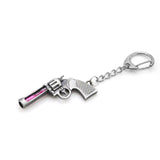 Original New fashion metal hourglass key chain Revolver Gun keychain valentine's day novelty items Women Men gift for couple