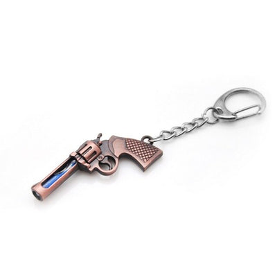 Original New fashion metal hourglass key chain Revolver Gun keychain valentine's day novelty items Women Men gift for couple