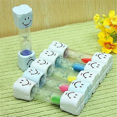 New Free Drop Shipping  Children Kids Tooth Brushing Timer 2 Minutes Smiling Face Sandglass Hourglass Drop Shipping