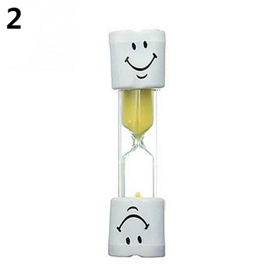 New Free Drop Shipping  Children Kids Tooth Brushing Timer 2 Minutes Smiling Face Sandglass Hourglass Drop Shipping