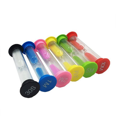 Plastic Glass Hourglass Timer Set 30s 1min 2min 3min 5min 10min Children Learning Time Supply Ornaments