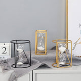 Hourglass European style simple geometric metal hourglass ornaments Creative home wine cabinet porch decoration gift ornaments