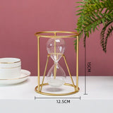 Hourglass European style simple geometric metal hourglass ornaments Creative home wine cabinet porch decoration gift ornaments