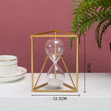 Hourglass European style simple geometric metal hourglass ornaments Creative home wine cabinet porch decoration gift ornaments