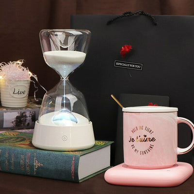 Hourglass with Sleep Light Birthday Gift Female Send Girlfriend Friend Ornaments Creative Practical Personality Timer