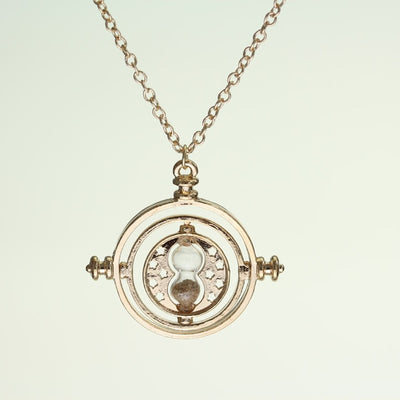 Hourglass Rotating Wish Necklace Unisex Jewelry Time Turner Popular Antique Pendant Necklace Gift Gold Gryffindor Necklace