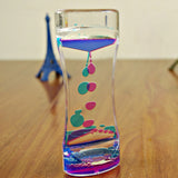 Hot Floating Color Mix Illusion Timer Liquid Motion Visual Slim liquid Oil Acrylic Hourglass Timer Clock Ornament Desk