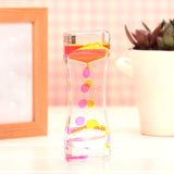 Hot Floating Color Mix Illusion Timer Liquid Motion Visual Slim liquid Oil Acrylic Hourglass Timer Clock Ornament Desk