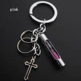 hourglass keychain key ring high quality cross key chain llaveros mujer innovative chaveiro portachiavi bag charm christmas gift