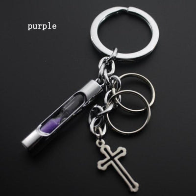 hourglass keychain key ring high quality cross key chain llaveros mujer innovative chaveiro portachiavi bag charm christmas gift