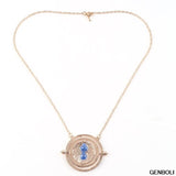 Charm Elegant Eye-catching Cool Fashion Magic Time Turner Necklace Rotating Spins Hourglass Necklace