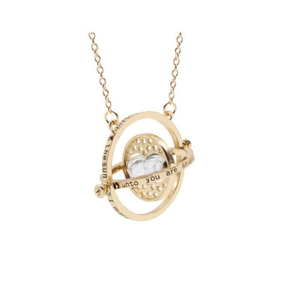 Time hourglass astronomical letter gold necklace for women men Creative Complex Rotating Cosmic pendant necklace fashion jewelry