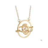 Time hourglass astronomical letter gold necklace for women men Creative Complex Rotating Cosmic pendant necklace fashion jewelry