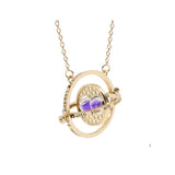 Time hourglass astronomical letter gold necklace for women men Creative Complex Rotating Cosmic pendant necklace fashion jewelry